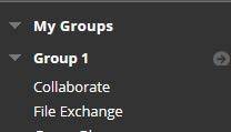 The menu navigation bar header group with the sub header collaborate